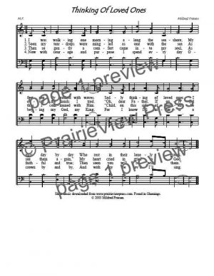 Song: Thinking Of Loved Ones