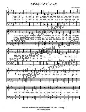 Song: Calvary Is Real To Me