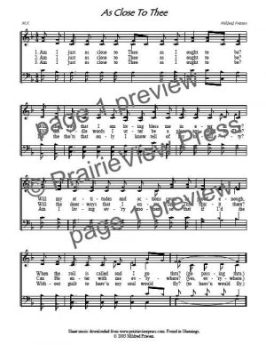 Song: As Close To Thee