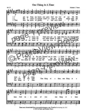 Song: One Thing At A Time