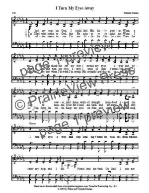 Song: I Turn My Eyes Away