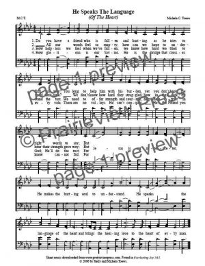 Song: He Speaks The Language Of The Heart