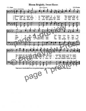 Song: Bloom Brightly Sweet Roses