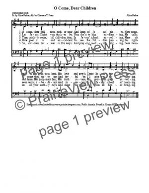 Song: Oh Come dear Children