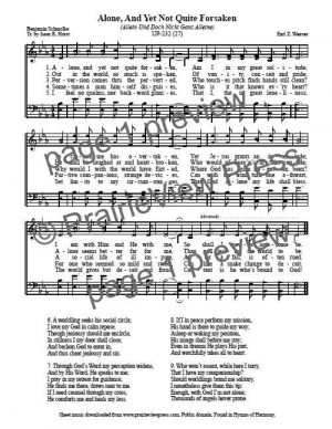 Song: Alone and Yet Not Quite Forsaken