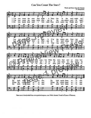 Song: Can You Count the Stars?