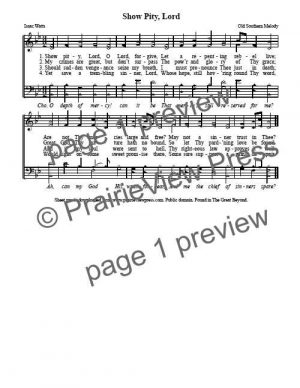 Song: Show Pity Lord