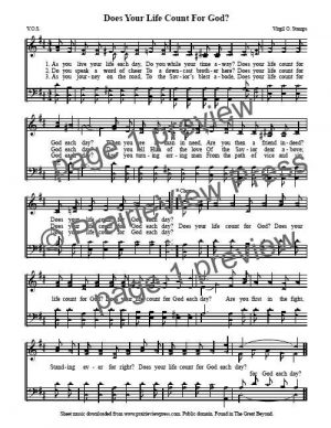 Song: Does Your Life Count For God