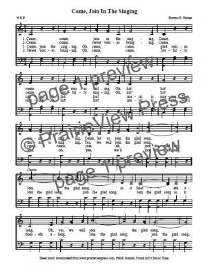 Song: Come Join In The Singing