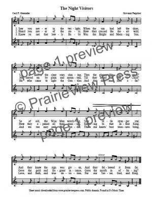 Song: The Night Visitors