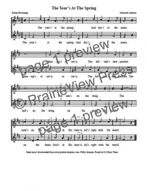 Song: The Year's At The Spring