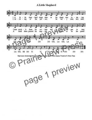 Song: A Little Shepherd