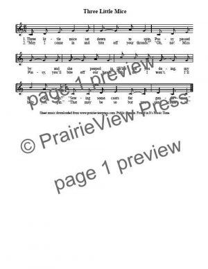Song: Three Little Mice