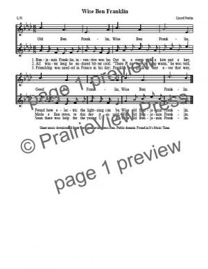 Song: Wise Ben Franklin