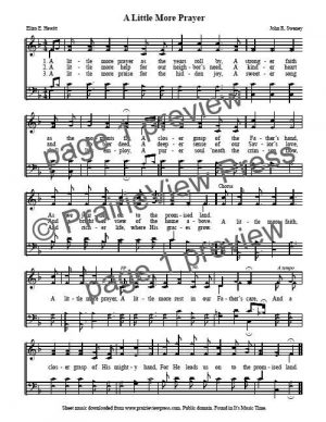 Song: A Little More Prayer