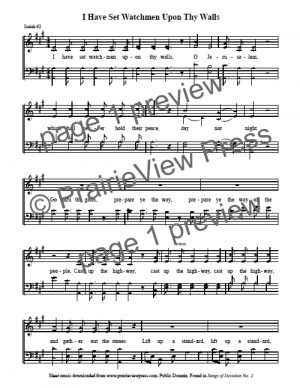 Song: I Have Set Watchmen