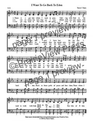 Song: I Want To Go Back To Eden