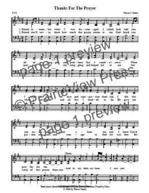 Song: Thanks For The Prayer