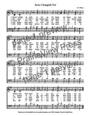 Song: Jesus Changeth Not