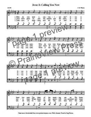 Song: Jesus Is Calling You Now