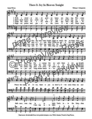 Song: There Is Joy In Heaven Tonight