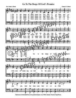 Song: Go To The Deeps Of God's Promise