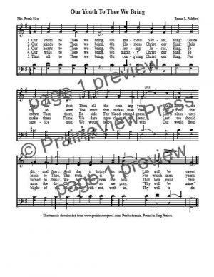 Song: Our Youth To Thee We Bring