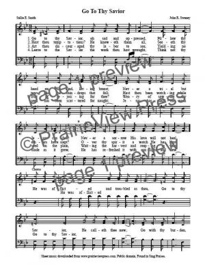 Song: Go To Thy Savior