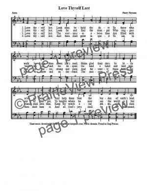Song: Love Thyself Last