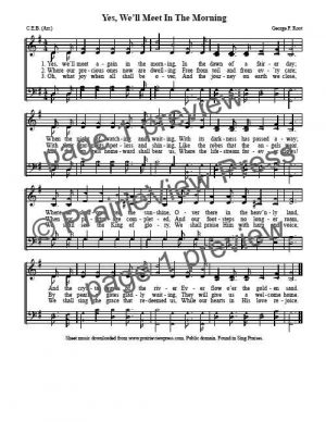 Song: Yes We'll Meet In The Morning