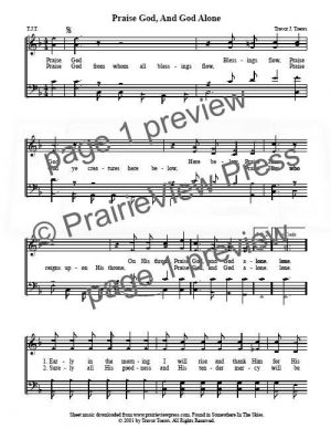 Song: Praise God, And God Alone