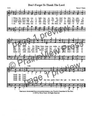 Song: Don't Forget To Thank The Lord