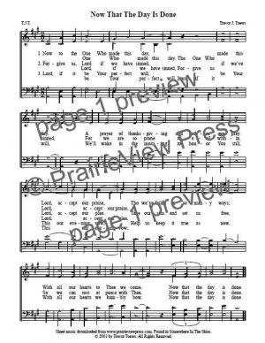 Song: Now That The Day Is Done