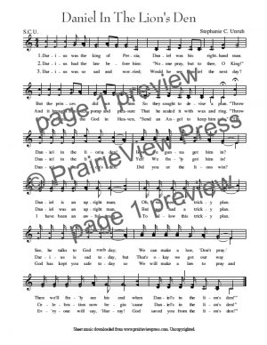 Song: Daniel In The Lion's Den