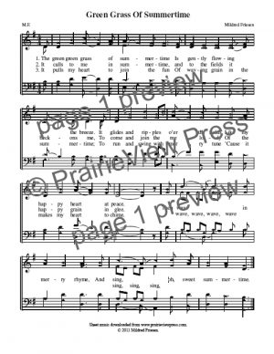 Song: Green Grass Of Summertime