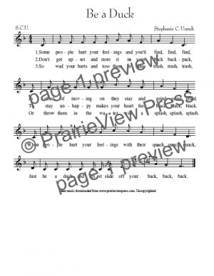 Song: Be A Duck