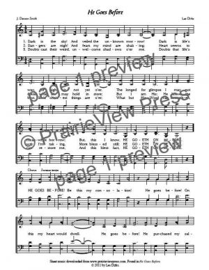 Song: He Goes Before