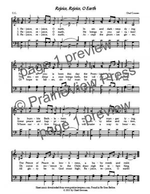 Song: Rejoice Rejoice O Earth