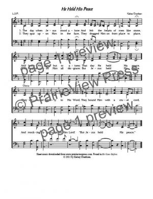 Song: He Held His Peace