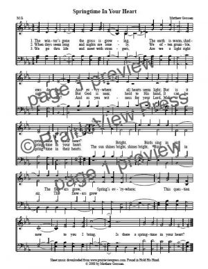 Song: Springtime In Your Heart