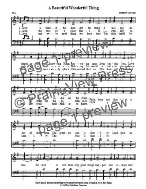 Song: A Beautiful Wonderful Thing