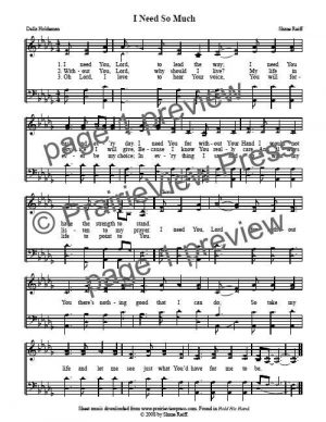 Song: I Need So Much