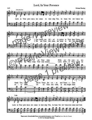 Song: Lord In Your Presence