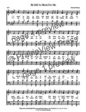 Song: He Did So Much For Me