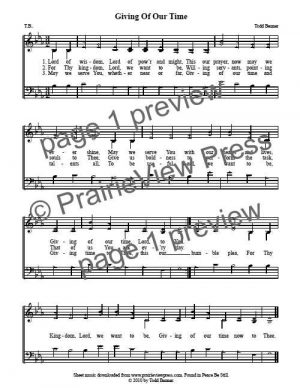 Song: Giving Of Our Time