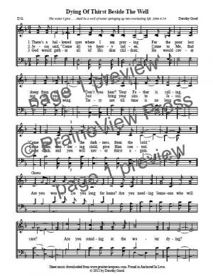 Song: Dying Of Thirst Beside The Well
