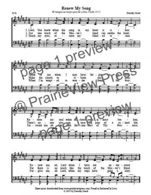 Song: Renew My Song