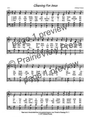 Song: Gleaning for Jesus