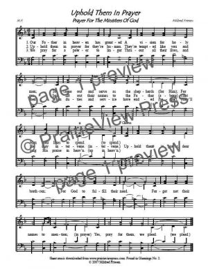 Song: Uphold Them In Prayer