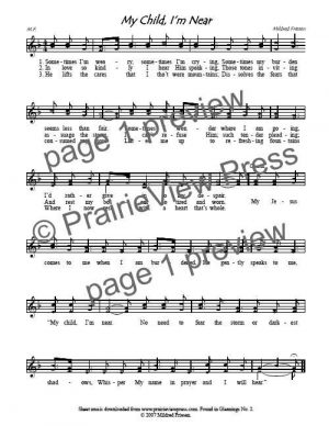 Song: My Child I'm Near